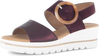 Gabor Quarter Strap Wedge Sandal in Mulberry at Nordstrom, Size 10.5Us