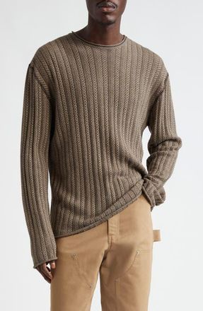 Golden Goose Journey Norton Jacquard Roll Neck Sweater in Travertine/Coffee at Nordstrom, Size Xx-Large