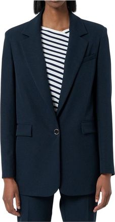 Fracomina Long Blazer Jacket - Dames - Blazers - Blauw - L - Polyester - Jassen