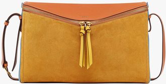 MCM Diamant 3D Shoulder Bag in Suede and Calf Leather