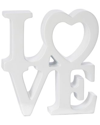 Torre & Tagus Word Art White Resin Decor