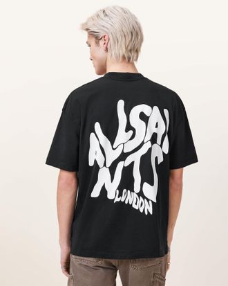AllSaints Orlando Logo Print Oversized T-Shirt