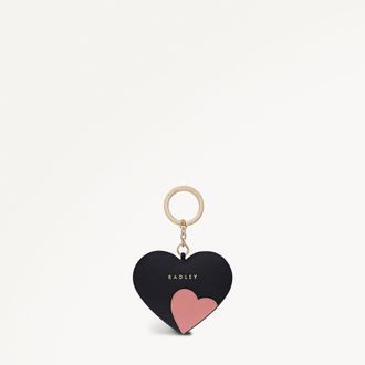 Radley London Black Leather Keyring My Love SS26 Radley London