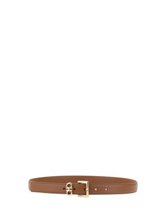 Ferragamo Womens Gancini Belt Mocha Bisque Calf Leather Bos Taurus E Braces