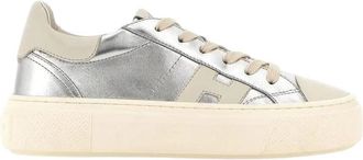 Hogan H705 Allacciato H - Dames - Sneakers - Grijs - 37 1/2 EU - Leer - Schoenen