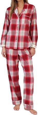 Dylan Plaid Pajama Set In Red