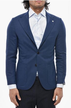 Gi Capri Half-Lined Virgin Wool Jacket With Decorative Pin size 46