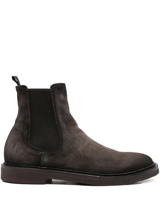 Officine Creative elasticated-panel suede boots - Brown
