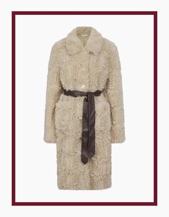 Nooki Design Womens Rowena Shaggy Jacket - Cream - Size: 10/8