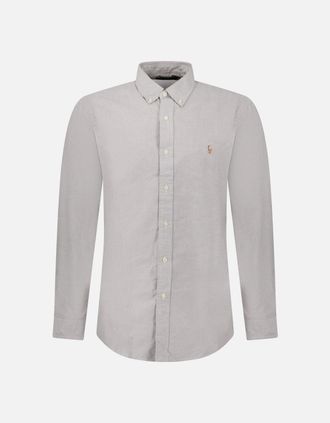 Polo Ralph Lauren Mens Polo Ralph Lauren Custom Fit Oxford Shirt in Grey - Size: 42/Regular