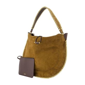 Isabel Marant Womens Oskan Shoulder Bag Khaki Calfskin