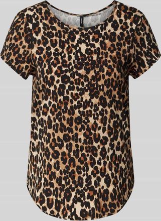 Vero Moda Regular Fit Blusentop mit Rundhalsausschnitt Modell BELLA in Schoko, Gr&ouml;&szlig;e XS