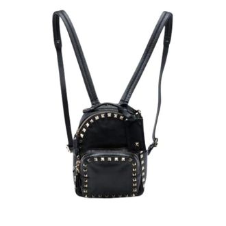 Valentino Pre-owned Vintage Leren Rugzak - Dames - Pre-owned - Zwart - Maat: ONE Size Leer