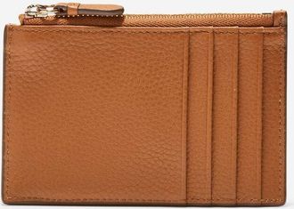 Cole Haan Womens Leather Zip Card Case - Brown