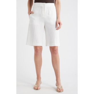 BOSS Tianala Wide Leg Shorts in Bright White at Nordstrom, Size 14
