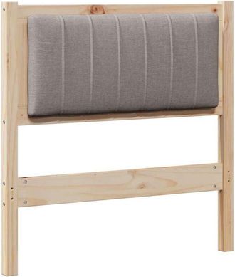 vidaXL Upholstered Headboard Brown 80 cm Solid Pine Wood vidaXL