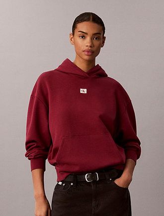 Calvin Klein Sudadera Holgada Con Capucha Y Logo Tejido