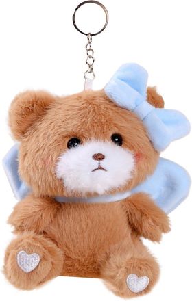 Generic Keychain Plush - Cute Bear Soft Mini Bow Teddys | Soft Mini Bow Teddys Stuffed Doll With Key Ring Clip For Kids Stuffed Animal Backpack Purse Pendant 