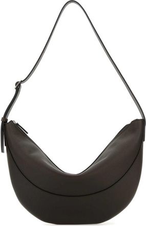 The Row Brown Leather Jouve Shoulder Bag