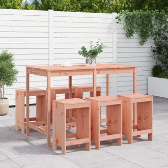vidaXL Juego De Muebles De Jard&iacute;n 7 Pzas Madera Maciza Abeto Douglas Vidaxl