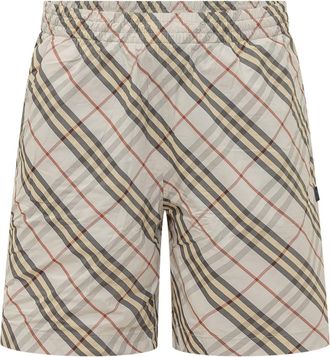 Burberry Beige Checks Shorts