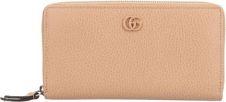 Gucci Beige Rose Leather Long Wallet (Bi-Fold) (Pre-Owned)