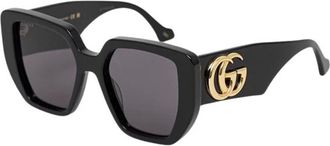 Gucci Vierkante Zonnebril - Dames - Accessoires - Zwart - Maat: 54 MM