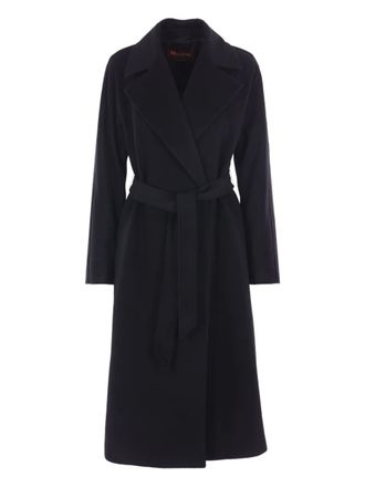 Max Mara belted cashmere double-breasted coat - women - Cashmere - 44 - Black
