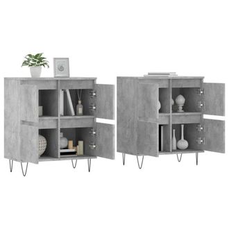 Berkfield Home Sideboards 2 pcs Concrete Grey Engineered Wood