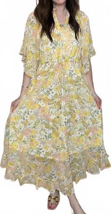 Entro Sunlit Meadow Maxi Dress In Yellow