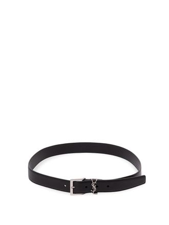 Saint Laurent Cassandre Vadim Belt In Smooth Leather