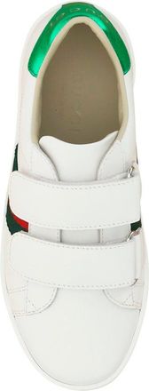 Gucci Boys Sneakers Calf Leather White-Green-Red-Rose Trainers White/green/red/rose