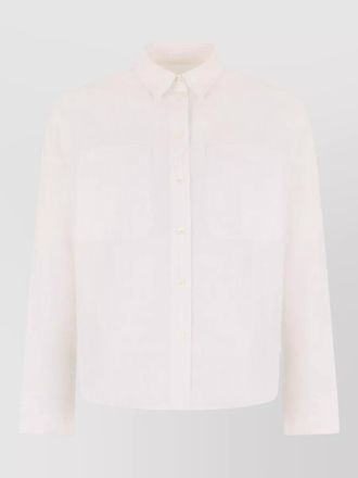 Maison Kitsun&eacute; striped cotton long-sleeve shirt