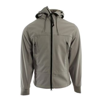 C.P. Company Hooded Zip-Front Jacket - male - C.P. Company - Light Jackets - Gray - S - Jackets