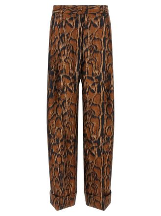 Alberto Biani Brown Relaxed Pleated Pants