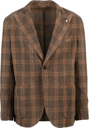 L.B.M. 1911 Beige Linen Jacket
