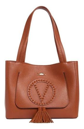Mario Valentino Estelle Rock Tote Bag in Whiskey at Nordstrom Rack