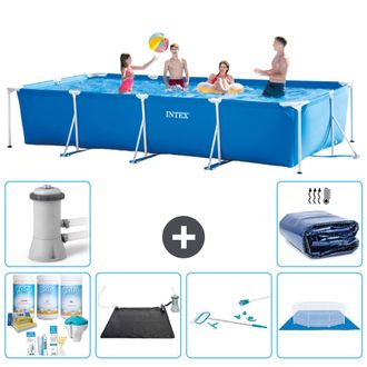 Intex Piscina Con Estructura Rectangular - 450x220x84 Cm - 7-piezas S20072