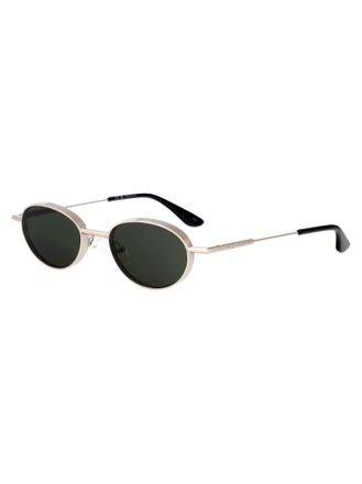 Alexander McQueen AM0523S Silver Metal Round Sunglasses - Silver