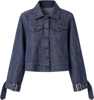 Meimeij Chaqueta vaquera acampanada - Jackets - Mujer - Azul - XS