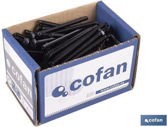 cofan Cofan Din-931 C-8.8 M-30 X 200 N Caja 5 Unid., Tornillo Cabeza Hexagonal Din-931, 1/2 Rosca Parcial, Clase 8.8, Color Negro. Medidas Desde M-5 Hasta M