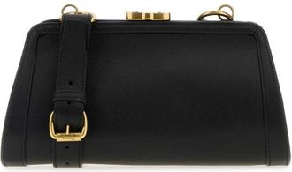 Vivienne Westwood Black Leather Ascot Crossbody Bag