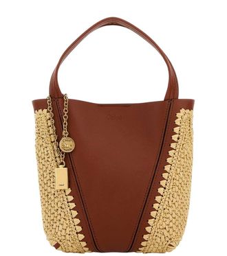 Chlo&eacute; Natural/Brown Spin Small Tote