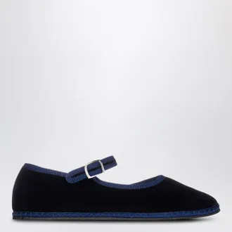 Vibi Venezia Mary Jane in Delfina blue velvet