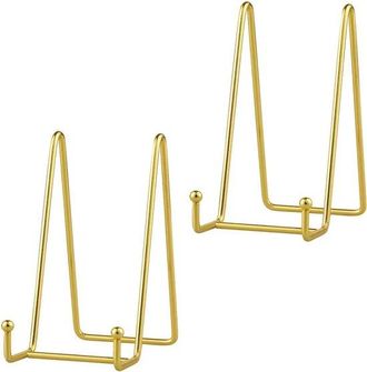 OEM Soporte Para Platos, 2 Piezas, 15 Cm, Estante Para Platos, Soporte Para Platos, Exhibidor De Platos, Soporte, Estante, Metal, Colgador, Dorado