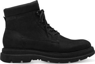 s.Oliver Zwarte Casual Enkellaarsjes voor Mannen - Heren - Veterlaarzen - Zwart - 41 EU - Leer - Schoenen