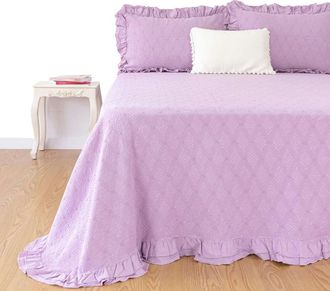 Casa da Laura Colcha 100% Algodón Lila
