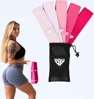 OEM Bandas El&aacute;sticas De Tela Para Fitness - Mini Bandas Rosas