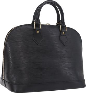 Louis Vuitton Alma Epi Leather Black Leather Handbag (Pre-Owned)