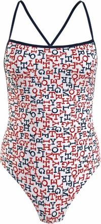 Tommy Hilfiger Rechte Halslijn Badpak - Dames - Badpakken - Veelkleurig - S - Polyester - Badmode